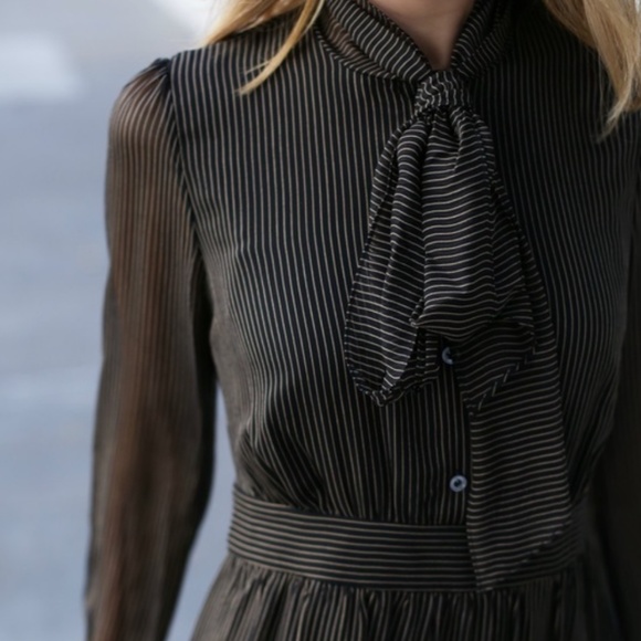 Diane Von Furstenberg Arabella Pinstripe Dress - Picture 3 of 8